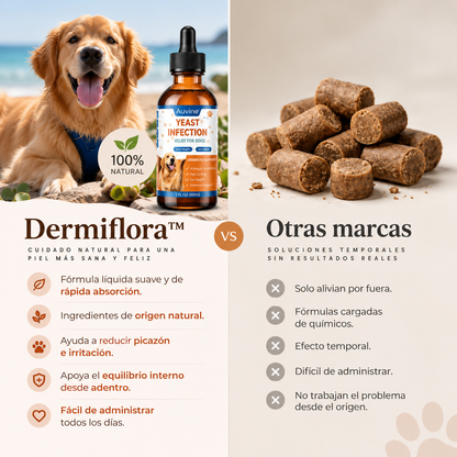 Dermiflora™️ – Ayuda a controlar el hongo y a reducir la picazón desde el origen